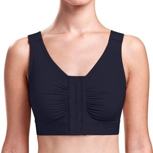 FlexFit Adjustable Sport Shirred Front Shoulder Closure Bra